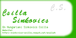 csilla sinkovics business card